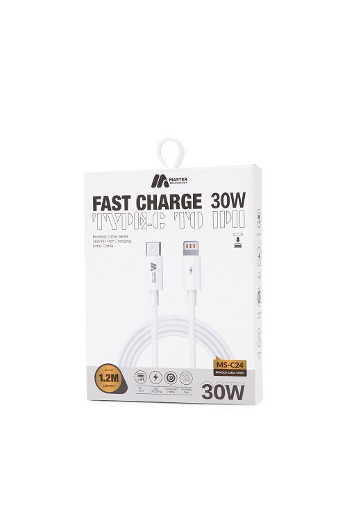 Cáp sạc nhanh Master MS-C24 30W ( C to L )