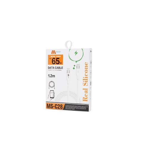 Cáp sạc nhanh Master MS-C28 65W ( C to C ) Chất liệu Silicon chống cháy