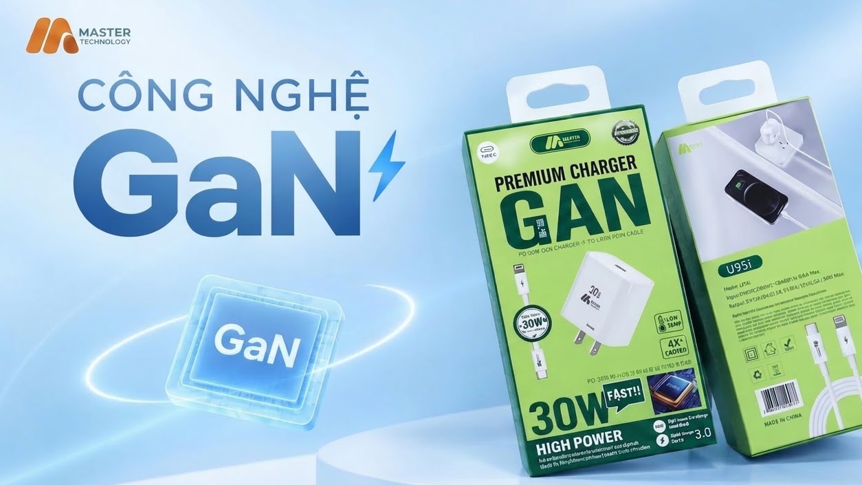 Bộ sạc nhanh Master GAN 30W MS-U95I ( C to L)