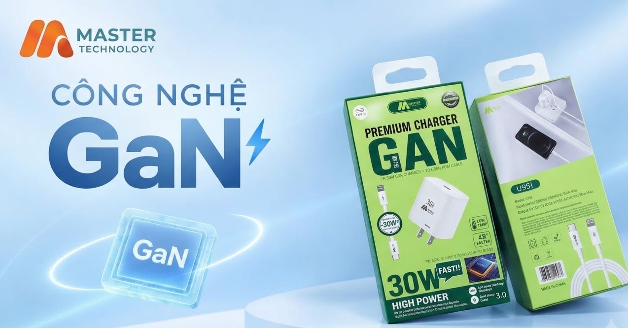 Bộ sạc nhanh Master GAN 30W MS-U95I ( C to L)