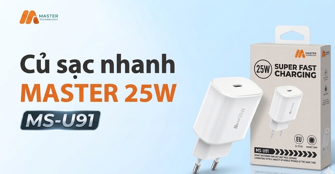 Củ sạc nhanh Master 25W MS-U91
